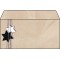 SIGEL DU079 Enveloppes motif etoiles de Noel, beige, format DL (11 x 22 cm), 50 pieces