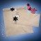 SIGEL DU079 Enveloppes motif etoiles de Noel, beige, format DL (11 x 22 cm), 50 pieces