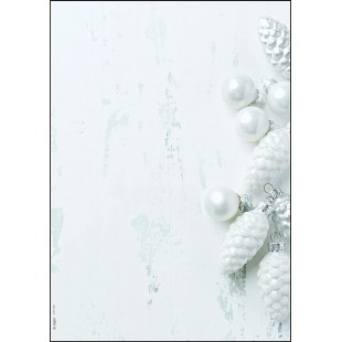 SIGEL DP132 Papier a  lettre de Noel, decorations de Noel, 21 x 29,7 cm, 90g/m², blanc et gris clair, 100 feuilles