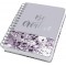 SIGEL JN607 Carnet de notes a  spirale premium, 16,2 x 21,5 cm, pointille, couverture rigide, motif marbre, violet/blanc