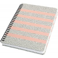 SIGEL JN600 Carnet de notes a spirale basic, 16,2 x 21,5 cm, pointille, couverture rigide, motif petits pois, rose/n