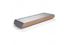 SIGEL SA401 Porte-stylos, aspect bois et metal, en acrylique et feutre, 24 x 7.5 x 2.25 cm