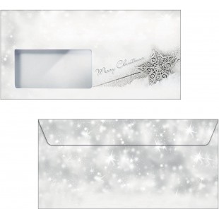 SIGEL DU136 Paquet de 50 Enveloppes etoile brillante 90 g