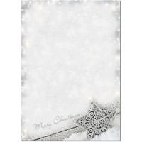 SIGEL DP136 Papier a  lettre de Noel, etoile de Noel, 21 x 29,7 cm, 90g/m², blanc, 100 feuilles