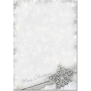 SIGEL DP136 Papier a  lettre de Noel, etoile de Noel, 21 x 29,7 cm, 90g/m², blanc, 100 feuilles