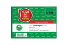 Sigel T1178 Lot de 3 blocs de recus Format A6 paysage 2 x 40 feuilles autocopiantes