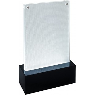 SIGEL TA423 Presentoir de table LED pour A6, presentation double face a  illuminer, transparent/noir, acrylique