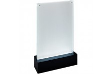 SIGEL TA422 Presentoir de table LED pour A5, presentation double face a  illuminer, transparent/noir, acrylique