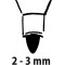 SIGEL GL715 Lot de 2 marqueurs pour tableaux en verre fonce ou miroir, effacables. Pointes ogives Ø 2-3 mm, blanc