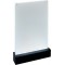 SIGEL TA420 Presentoir de table LED pour A4, presentation double face a  illuminer, transparent/noir, acrylique