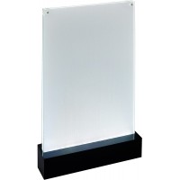 SIGEL TA420 Presentoir de table LED pour A4, presentation double face a  illuminer, transparent/noir, acrylique