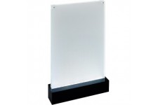 SIGEL TA420 Presentoir de table LED pour A4, presentation double face a  illuminer, transparent/noir, acrylique