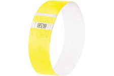 SIGEL EB218 120 Bracelets d'identification et de controle personnalisables - 25,5 x 2,5 cm - jaune phosphorescent