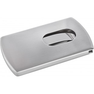 SIGEL VZ120 etui pour carte de visite "Snap", jusqu'a  12 cartes, 9,1 x 5,7 cm, argent/inox