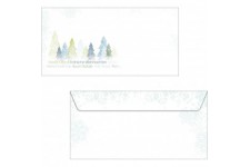 SIGEL DU090 Enveloppes motif arbre de Noel bleu/vert, format DL (11 x 22 cm), 25 pieces