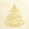 SIGEL DU083 Enveloppes motif arbre de Noel or, format DL (11 x 22 cm), 50 pieces