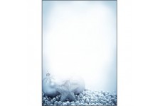 SIGEL DP081 Papier a  lettre de Noel, decorations de Noel, 21 x 29,7 cm, 90g/m², blanc et bleu, 100 feuilles