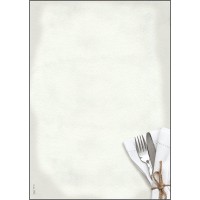 SIGEL DP125 Papier a  lettres, 21 x 29,7 cm, 90g/m², Menu de restaurant, blanc et gris, 50 feuilles