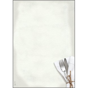 SIGEL DP125 Papier a  lettres, 21 x 29,7 cm, 90g/m², Menu de restaurant, blanc et gris, 50 feuilles