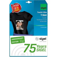 SIGEL T1157 Film de transfert T-Shirt fonce "Hot Deal", A4, 6 feuilles + 6 freuilles gratuit
