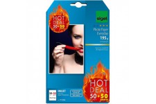 SIGEL T1154 Papier photo "Hot Deal", 10 x 15 cm, 195g/m², 50 feuilles + 50 feuilles gratuit