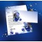 SIGEL DU036 Enveloppes motif boules de Noel bleu, format DL (11 x 22 cm), 50 pieces