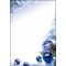 SIGEL DP034 Papier a  lettre de Noel, boules de Noel, 21 x 29,7 cm, 90g/m², blanc et bleu, 100 feuilles