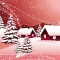 SIGEL DU033 Enveloppes motif village de Noel rouge, format DL (11 x 22 cm), 50 pieces