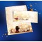 SIGEL DU221 Enveloppes motif pain d'epice marron/beige, format DL (11 x 22 cm), 25 pieces