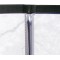 SIGEL SM115 Protege-menus a  cordon elastique, 17,5 x 24,5 x 1,2 cm, similicuir aspect lin, noir