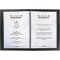 SIGEL SM110 Protege-menus a cordon elastique, 24 x 34 x 1,2 cm, similicuir aspect lin, noir