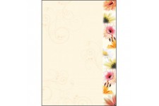 SIGEL DP788 Papier a  lettres, 21 x 29,7 cm, 90g/m², fleurs du printemps colorees, 50 feuilles,