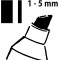 SIGEL GL181 Marqueur a  craie liquide 50, effacable, pointe biseautee largeur 1-5 mm, blanc