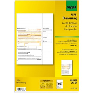 Sigel ZV570 formulaire commercial - formulaires commerciaux (100 feuilles, A4, 90 g/m², Blanc)