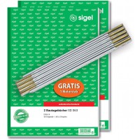 Sigel sd063 Construction Journal Triple, 1er, 2 et 3 feuilles Imprime, A4, 3 x 40 feuilles 2 Stuck + gratis Meterstab