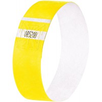 SIGEL EB213 120 Bracelets d'identification et de controle personnalisables - 25,5 x 2,5 cm - jaune fluo