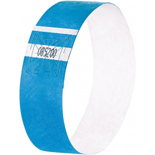 SIGEL EB211 120 Bracelets d'identification et de controle personnalisables - 25,5 x 2,5 cm - bleu fluo