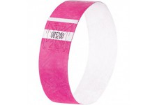 SIGEL EB210 120 Bracelets d'identification et de controle personnalisables - 25,5 x 2,5 cm - rose fluo