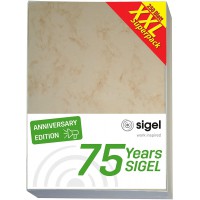 SIGEL T1081 Papier a  lettre, 21 x 29,7 cm, 90g/m², marbre beige, 250 feuilles