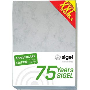 SIGEL T1080 Papier a  lettre, 21 x 29,7 cm, 90g/m², marbre gris clair, 250 feuilles