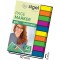 SIGEL HN617 Marque-pages ou surligneurs de texte en film transparent, 400 feuilles de 5 x 0,6 cm, 5 couleurs