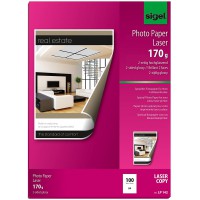 SIGEL LP142 Papier photo laser/copieur, A4, 170 g, 100 feuilles