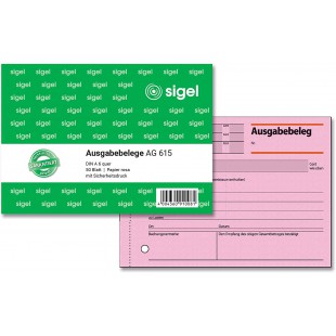 Sigel AG615 Lot de 50 feuilles de recus Format A6 Rose