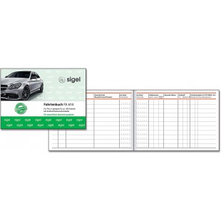 Sigel carnet de route, pour voitures, Format A6 transversal 1 piece 1 Stuck