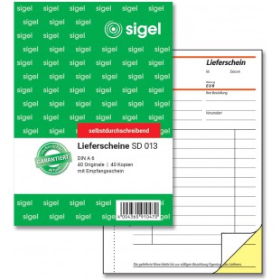 Sigel formulaires - Contenu de billets de A6 Double 1 Stuck