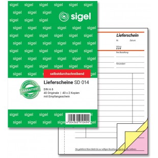 Sigel formulaires - Contenu de billets de A6 Triple 1 Stuck