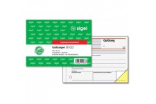 Sigel SD022 Carnet de factures « Quittung» Format A6 paysage 2 x 40 feuilles sans carbone