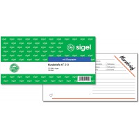 Sigel KF213 Carnet de notes Format 1/3 DIN A4 paysage (francais non garanti) 1 piece