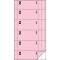 Sigel bonbuch double 360 tickets - 105 x 200 mm, 2 x 60 et feuilles de papier carbone Kellner-Nr. 2, rosa