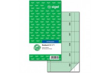 Carnet de bons Sigel BO071, 360 bons a  detacher, vert clair, 10,5 x 20 cm, 2 x 60 feuilles vert clair